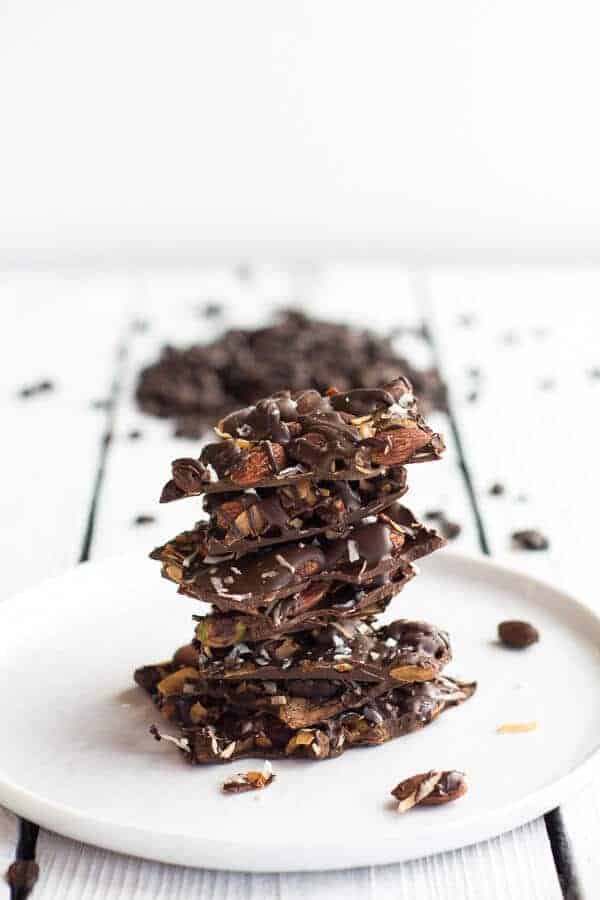 咖啡烤杏仁+烤椰子黑巧克力树皮|半烤收获