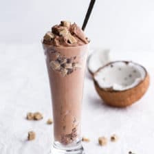 巧克力椰子冰淇淋曲奇饼面团暴雪（与视频）。