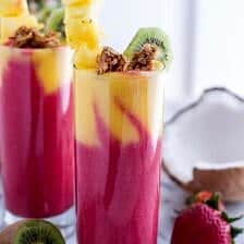 热带水果早餐冰沙