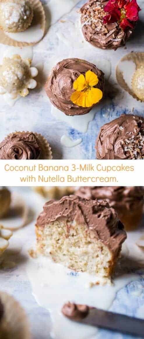 椰子香蕉3-牛奶蛋糕与Nutella buttercream |halfbakedharvest.com @hbharvest.