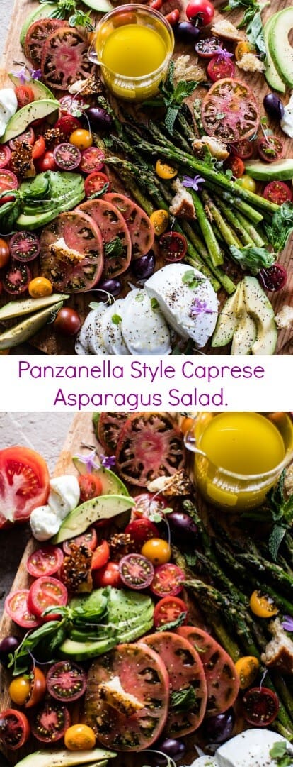 Panzanella Style Caprese芦笋沙拉| halfbakedharvest.com @hbharvest