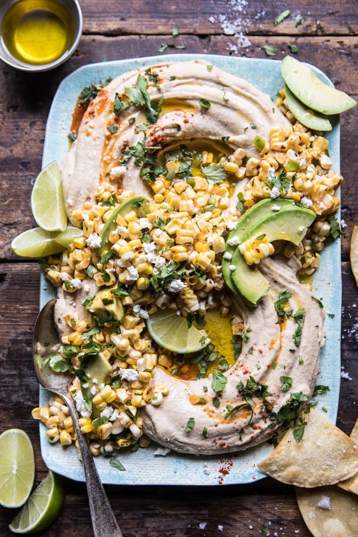 健康的墨西哥玉米和Hummus沙拉|halfbakedharvest.com @hbharvest.