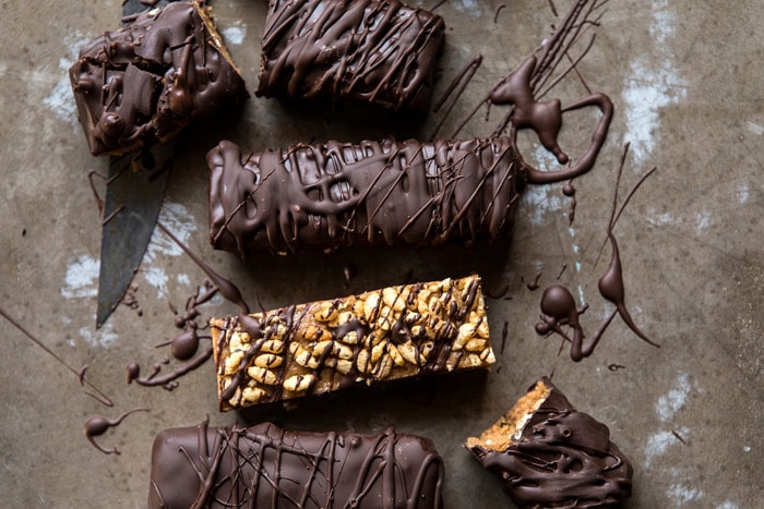 5种成分巧克力花生酱脆棒|半烘焙收获网#巧克力#甜点#健康