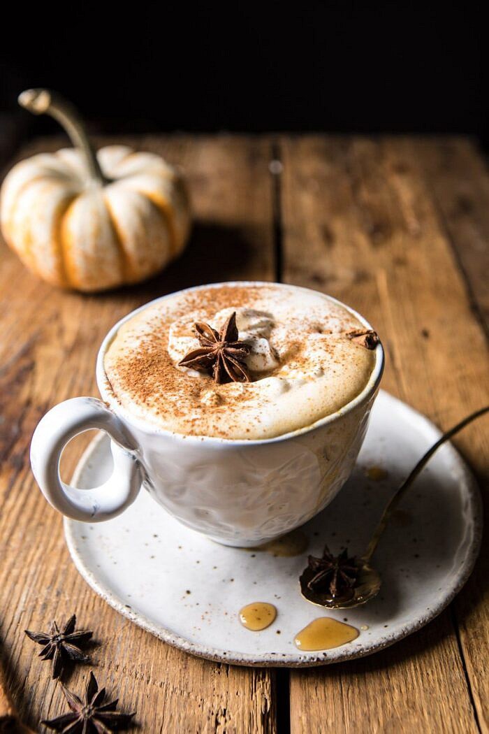 加香料南瓜枫叶拿铁|halfbakedharvest.com #pumpkinspice #pumpkin #latte #flow #autumn #healthy