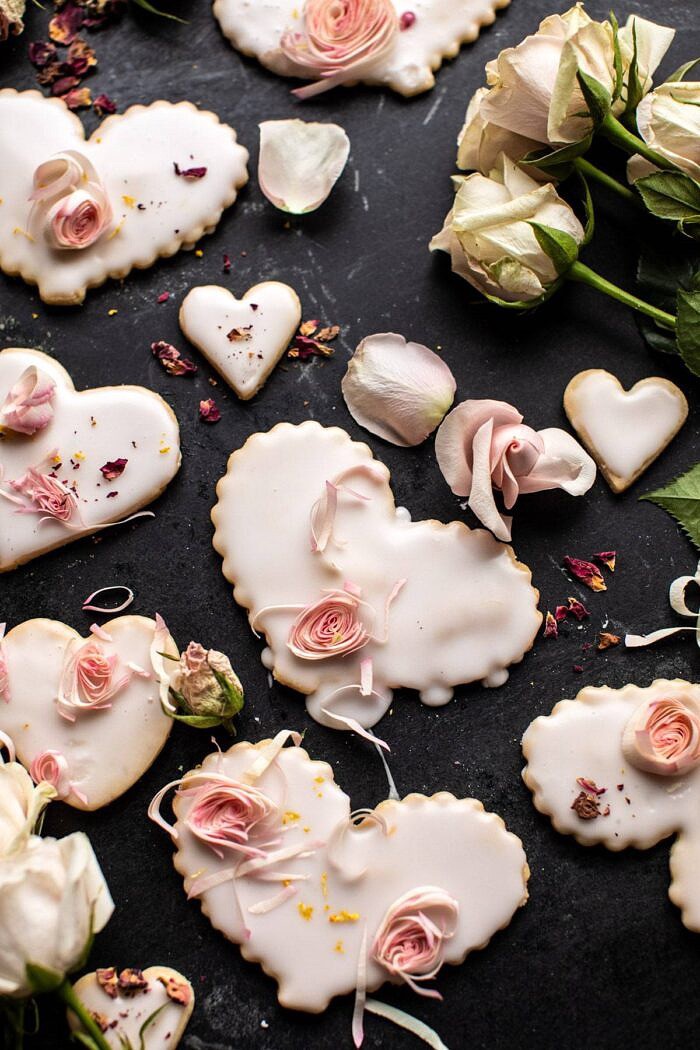 柠檬玫瑰酥饼饼干| halfbakedharvest.com # Cookies #valentinesdays #easyrecipes #sugarcookiesBOB娱乐下载 #dessert