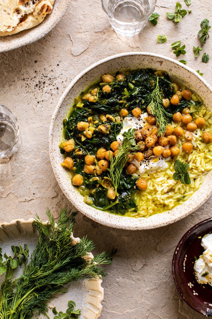 波斯草本植物和鹰嘴豆炖米饭|halfbakedharvest.com #healthy #soup #easyBOB娱乐下载recipes #chickpeas