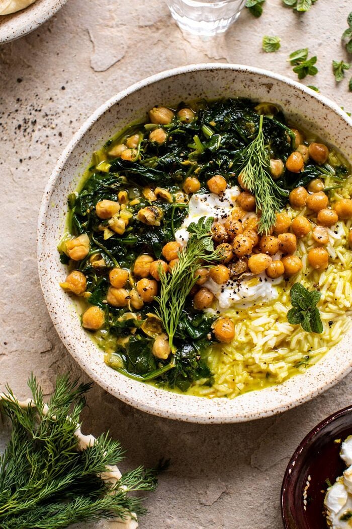 波斯草本植物和鹰嘴豆炖米饭|halfbakedharvest.com #healthy #soup #easyBOB娱乐下载recipes #chickpeas