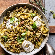 烤柠檬朝鲜蓟和褐色黄油意大利面|halfbakedharvest.com #pasta #burrata #easyBOB娱乐下载recipes #italian #spring #summer