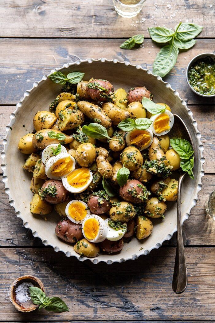PESTO土豆沙拉|halfbakedharvest.com #potatosalad #easyBOB娱乐下载recipes #pesto #summerrecipes