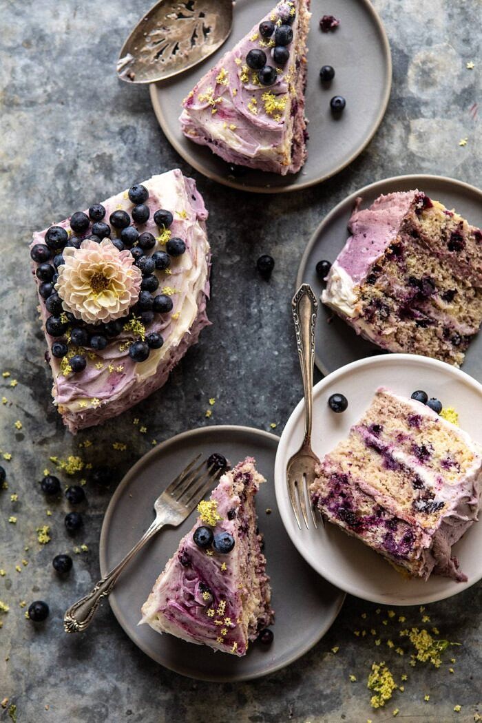 爆裂蓝莓柠檬层蛋糕|halfbakedharvest.com #bleberrycake #layercake #summerBOB娱乐下载cipes #dessert