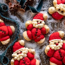 冬青树快乐的圣诞老人饼干。
