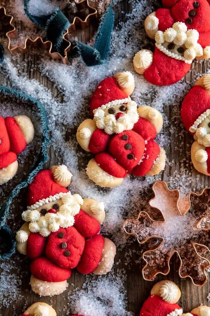 Holly Jolly Santa Cookie |halfbakedharvest.com #santacookies #sugarcookies.