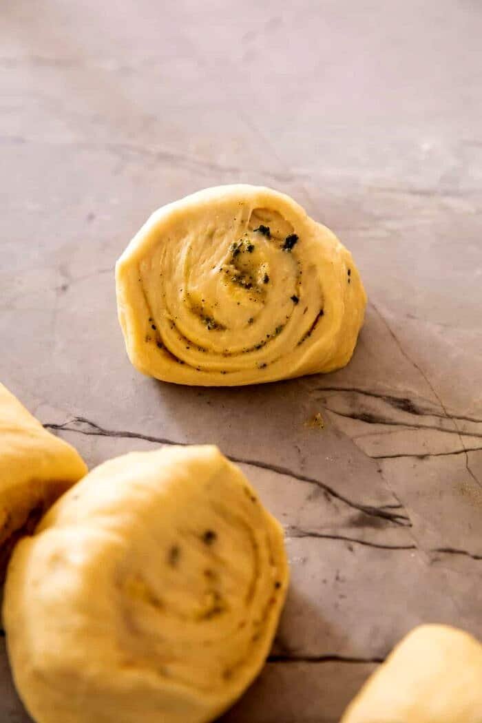 分开Parmesan Sage Butter Brioche Rolls | half - bakedharvest.com