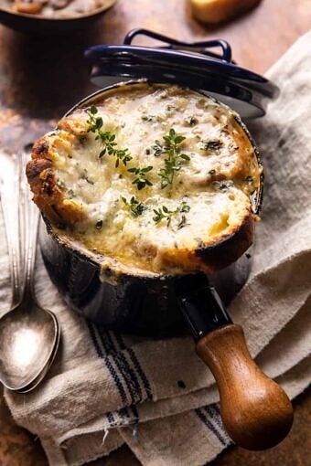 奶油法国洋葱和蘑菇汤|半烤收获